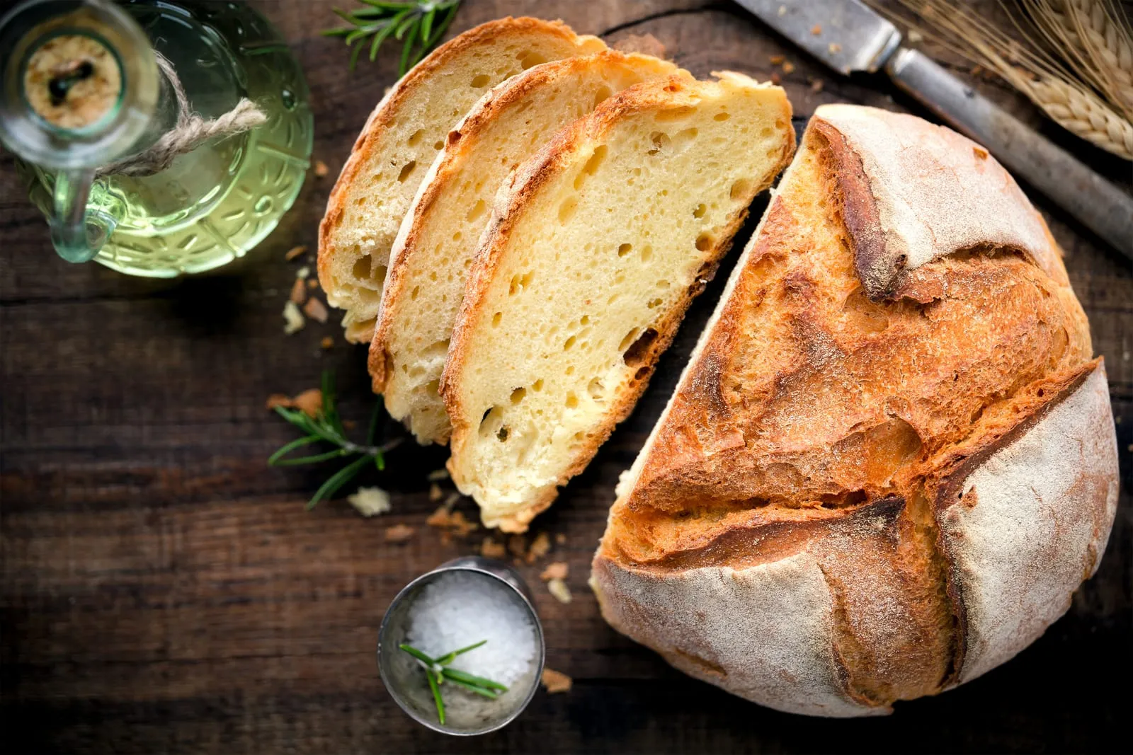 Fresh-baked bread